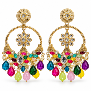 multicolor sunburst hoop earrings 4